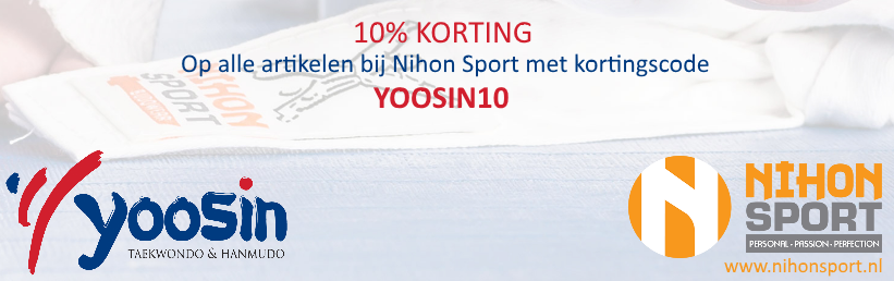 10% korting op Nihon sportspullen